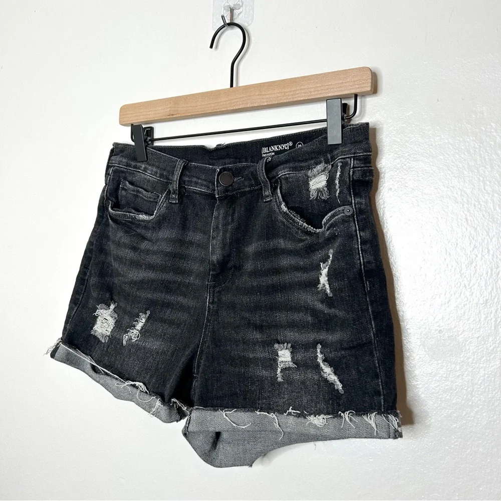 BLANK NYC Womens‎ The Fulton Shorts Distressed Denim Shorts 29
